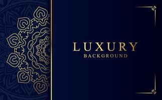 Luxury Arabic mandala design background in gold color vector