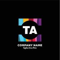 TA initial logo With Colorful template vector. vector