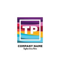 TP initial logo With Colorful template vector. vector