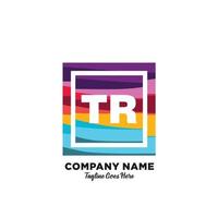 TR initial logo With Colorful template vector. vector