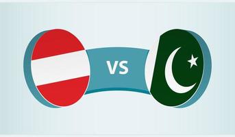 Austria versus Pakistan, team sports competition concept. vector