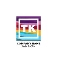 TK initial logo With Colorful template vector. vector