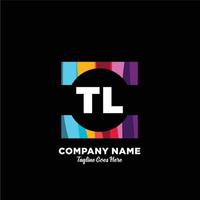 TL initial logo With Colorful template vector. vector