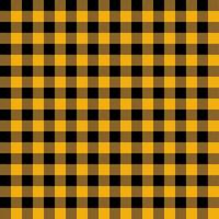 Yellow black seamless gingham pattern. vector