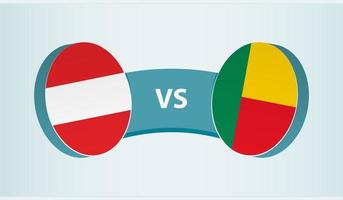 Austria versus Benin, team sports competition concept. vector