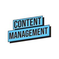 Content management content writing information icon label badge design vector