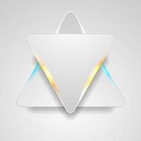 Grey triangles with blue orange light abstract background vector