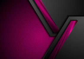 Abstract black purple technology background vector