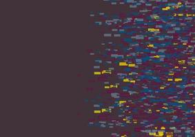 Geometric tech abstract background with grunge glitch effect vector
