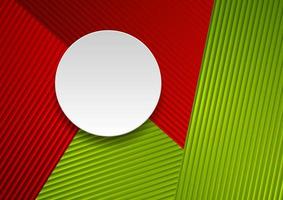 Red and green abstract striped corporate background vector