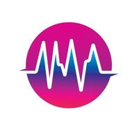 Sound waves logo vector illustration