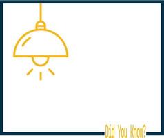 hanging bulb like did you know, Banner design for business and advertising. Vector illustration