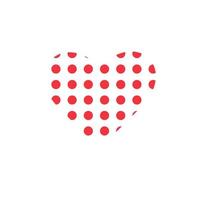 red heart design icon flat vector