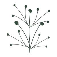 Aesthetic floral plant elements illustration vector