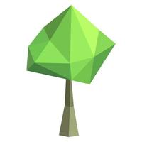 Abstract low poly tree icon isolated. Geometric polygonal style. 3d low poly. vector