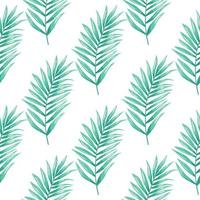 Abstract exotic plant seamless pattern. Tropical palm leaves pattern. Fern leaf wallpaper. Botanical texture. Floral background. vector
