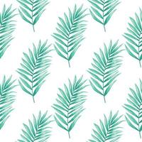 Abstract exotic plant seamless pattern. Tropical palm leaves pattern. Fern leaf wallpaper. Botanical texture. Floral background. vector