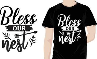 Bless our nest Spring Quotes Design vector