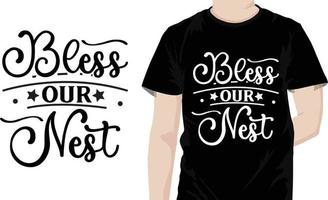 Bless our nest Spring Quotes Design vector