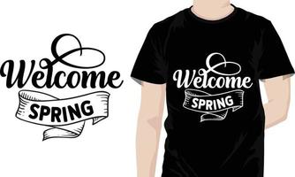Bienvenido primavera primavera citas diseño vector