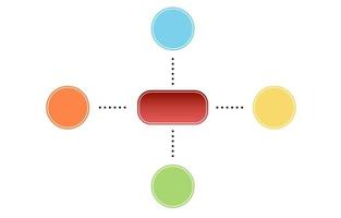 Circular infographic template with 4 options for Business diagram, presentations, web design. vector