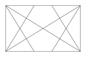 Golden ratio template. Method golden section. Fibonacci array, numbers. Golden proportions. Vector illustration. Triangles.