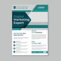 Corporate business flyer layout, Flyer cover design, Annual report, Corporate presentation, Digital marketing layout, Digital marketing flyer, Business brochure template design with mockup vector