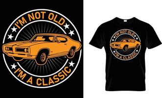 Car, classic, vector T-Shirt design