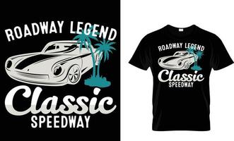 Car, classic, vector T-Shirt design