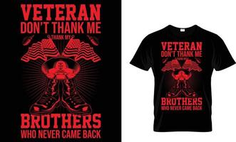 Veteran T-Shirt design vector