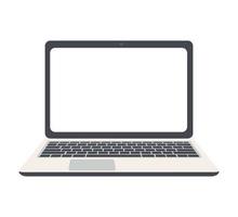 Laptop icon for working from home on a white background. Notebook vector stock illustration.