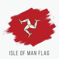 Grunge Isle of Man Vector Flag