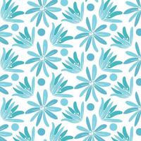 Seamless floral pattern. Cute retro textures. Flowers and dots for fabric, paper, packaging design. vector