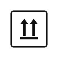 This way up icon isolated on white background vector