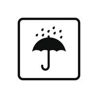 Keep dry icon isolated on white background vector