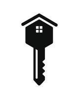 Key house icon isolated on white background vector