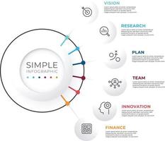 Business data visualization. Process chart. Abstract elements of graph, Parts or Processes. Business presentation. vector