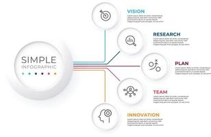 Business data visualization. Process chart. Abstract elements of graph, Parts or Processes. Business presentation. vector