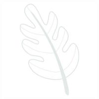 Line art leaf vector