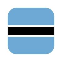 Botswana flag simple illustration for independence day or election vector