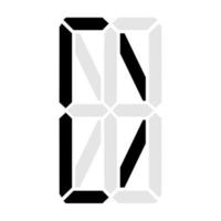 Ilustración simple de letra o símbolo digital figura electrónica de la letra d vector