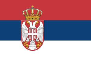 Serbia flag simple illustration for independence day or election vector