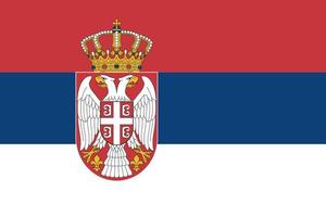 Ilustración simple de la bandera de Serbia para el día de la independencia o las elecciones vector