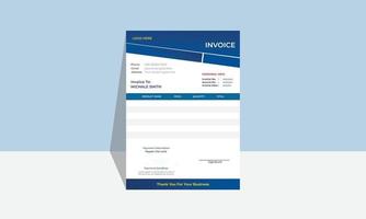 modern invoice design ,simple clean business invoice design template. vector