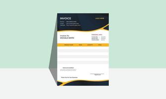 Creative simple minimal business invoice design template . vector