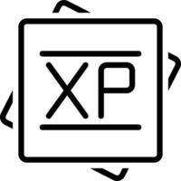 line icon for xp vector