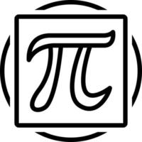 line icon for pi vector