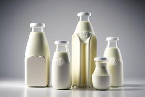 different types of milk bottles illustration, photo