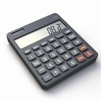 Calculator image on white background photo