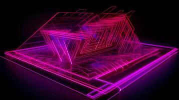 Neon Flux Design, bold, dynamic, fluid, captivating, magenta glow, vaporwave photo